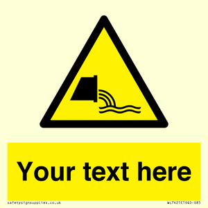 Custom Warning sewage effluent outfall